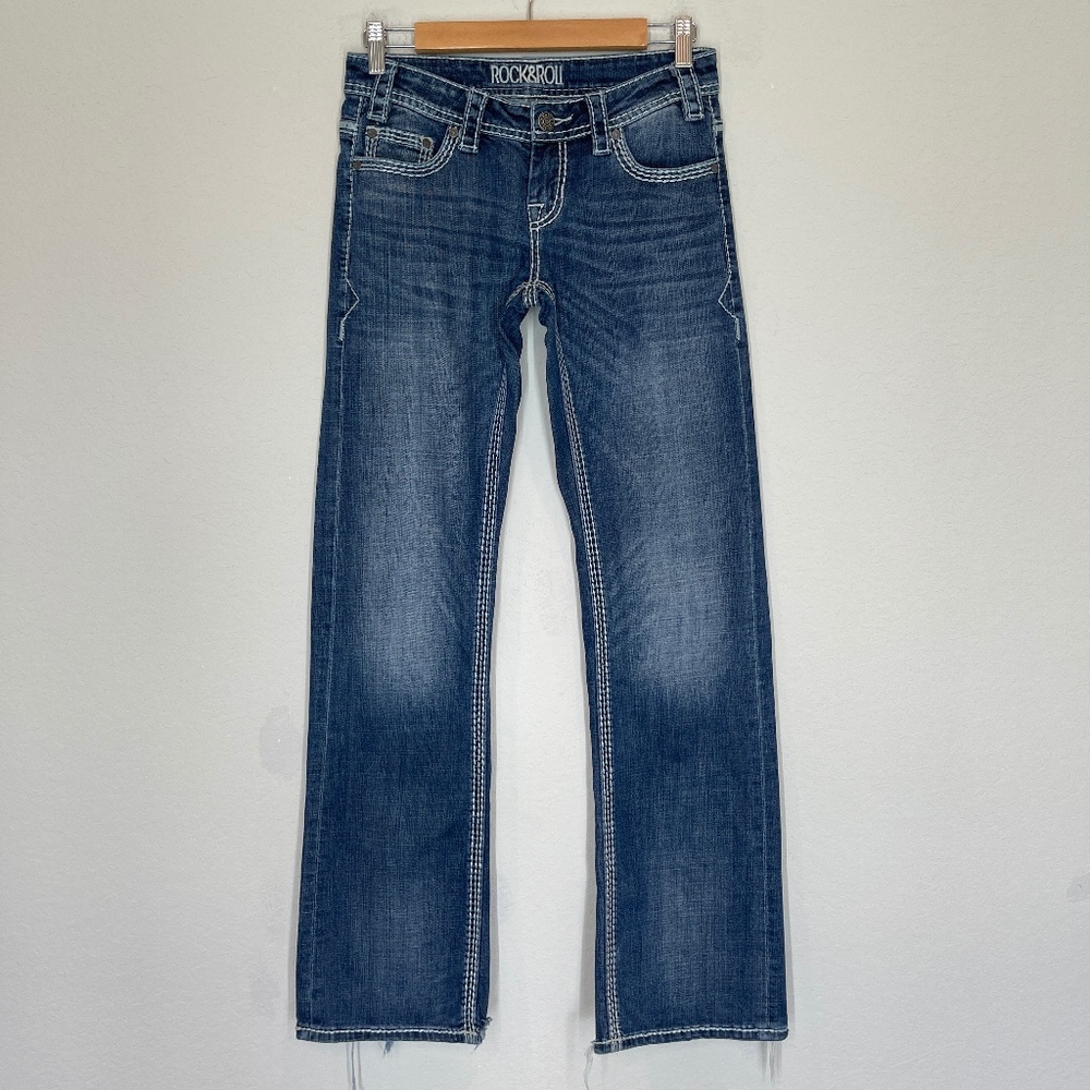 Rock & Roll Cowgirl Dark Blue Boot Cut Jeans